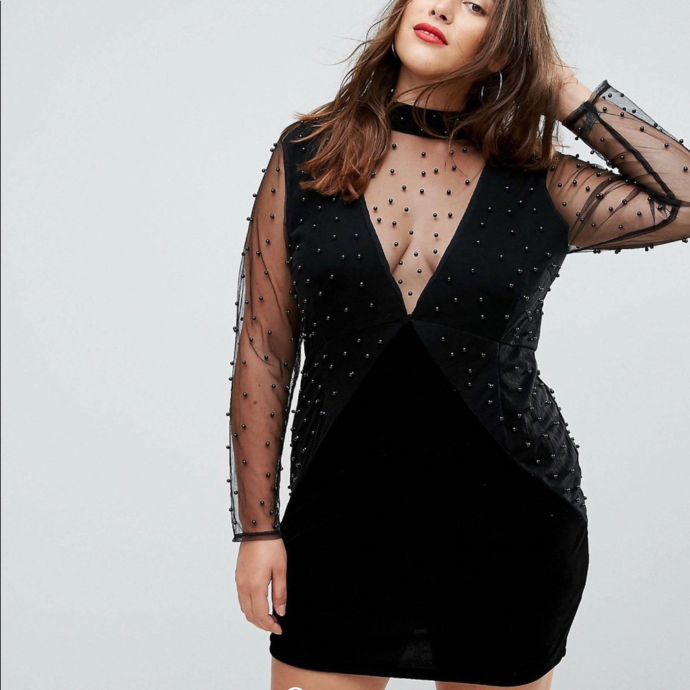 Sexy VNeck Velvet Bodycon